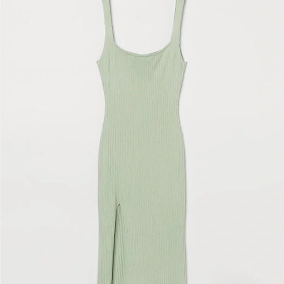 H&M | Dresses | Hm Mint Green Midi Dress | Poshmark